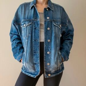 American Eagle Outfitters Dark Blue Jean Jacket